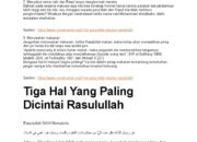 3 Hal yang Tidak Boleh Ditinggalkan oleh Rasulullah: Contoh dari Kehidupan Nabi