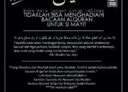 Pahala Bacaan Alquran kepada Mayit: Sampai atau Tidak? Imam Asy-Syafi’i Menjelaskan