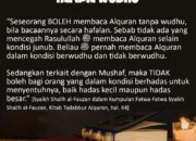 Pahala Baca Alquran Tanpa Wudhu: Bolehkah dan Apa Keutamaannya?