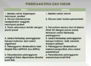 10 Perbedaan Antara Etika dan Hukum