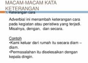 10 Jenis Kata Keterangan dalam Bahasa Indonesia dan Contohnya